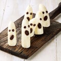 Banana Halloween Ghosts with Chocolate Faces