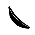 Banana hand drawn sketch isolated on white background. Cutting Silhouette vector illustration. Farmer Market Logo Royalty Free Stock Photo