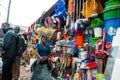 Banana hawker in Market Square Road, Kampala, Uganda