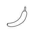 Banana icon in doodle sketch lines icon Royalty Free Stock Photo