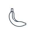 banana icon vector from food and drinks allergy concept. Thin line illustration of banana editable stroke. banana linear sign for