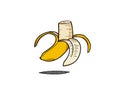 Banana illustrator hand drawn style