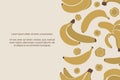 Banana inspirational quality elegant composition with drawn calligraphic liquid typeset font on positive awesome classical