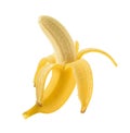 Banana isolated without shadow Royalty Free Stock Photo