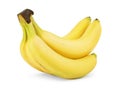 Banana is isolated on a white background. Tropical fruit