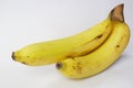 Banana isolated on white with clipping path and copy space Royalty Free Stock Photo