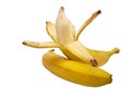 Banana isolated yellow for background