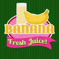 Banana juice sticker or label