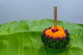 Banana Krathong for Thailand full moon or Loy Krathong festival