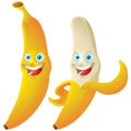 Banana laughing, face expression cartoon character