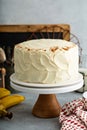 Banana layered cake with cream cheese frosting