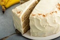 Banana layered cake with cream cheese frosting