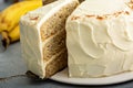 Banana layered cake with cream cheese frosting