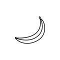 banana line icon. Element of fruits and vegetables for mobile concept and web apps. Thin line banana icon can be used for web and Royalty Free Stock Photo