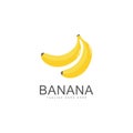 Banana logo template vector icon illustration design