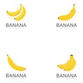 Banana logo template vector icon illustration design