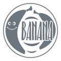 Banana logo, vintage style