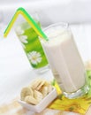 Banana milkshake Royalty Free Stock Photo