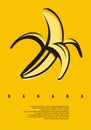 Banana minimal simple flat design concept