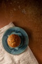 Banana Muffin Cup Cake on the Table. Top View