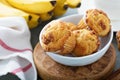 Banana muffins on cooling rack Royalty Free Stock Photo