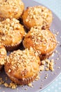 Banana muffins with walnuts and white chocolate