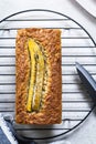 Banana and Nut Bread Loaf Royalty Free Stock Photo