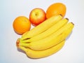 Banana and orange apple still life Royalty Free Stock Photo