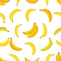 Banana pattern, cute doodle texture. Funky wallpaper, fun geometric fruits, bright pop paper. Various yellow whole