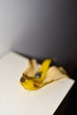 Banana Peel on Desk, Conceptual, Abstract Photography