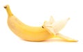 Banana. Peeled fruit