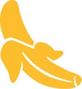 Banana peeled vector Royalty Free Stock Photo