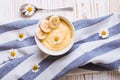 Banana pudding for breakfast Royalty Free Stock Photo