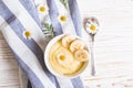 Banana pudding for breakfast Royalty Free Stock Photo