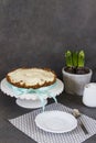 Banana and pudding cake. Royalty Free Stock Photo