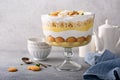 Banana pudding trifle in a large digh Royalty Free Stock Photo