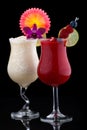 Banana and Raspberry Daiquiri Royalty Free Stock Photo