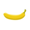 Banana . Ripe yellow fruit on white background