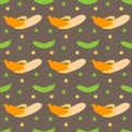 Banana seamless vector pattern with illustrator.concept of healthy eating. Food texture.