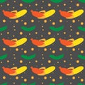 Banana seamless vector pattern with illustrator.concept of healthy eating. Food texture.