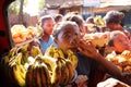 Banana seller Royalty Free Stock Photo