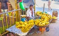 Banana seller in Fose Market