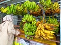 banana seller at the market Royalty Free Stock Photo