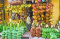 Banana sellers in Chinatown, Yangon, Myanmar Royalty Free Stock Photo