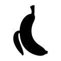Banana silhouette isolated
