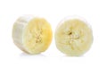 Fresh Banana slices isolated on a white background Royalty Free Stock Photo