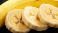 Recreation of banana slices together a banana