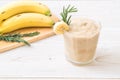banana smoothies glass Royalty Free Stock Photo