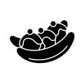 Banana split black glyph icon