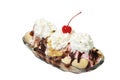 Banana Split with Clipping Path Royalty Free Stock Photo